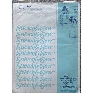 Stretch & Sew  2070 Slip Dress Lingerie Above The Knee Lace Detail UNCUT FF